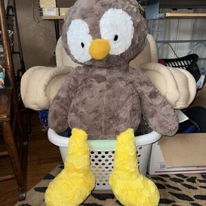 Animal Adventure Jumbo Brown Owl Plush ‎ 27" Floppy 2019 Rare Find. 4869